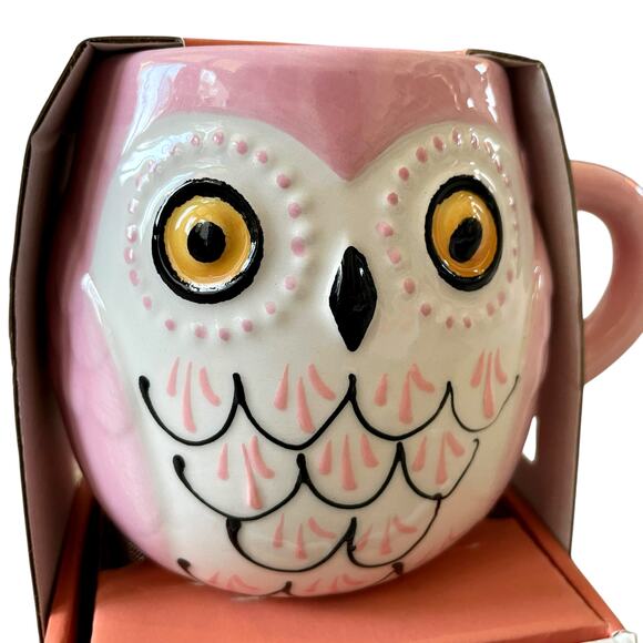 Tea Emporium Pink Owl Ceramic Mug With 25 Bags of Forest Berry Green Tea New - Picture 11 of 11